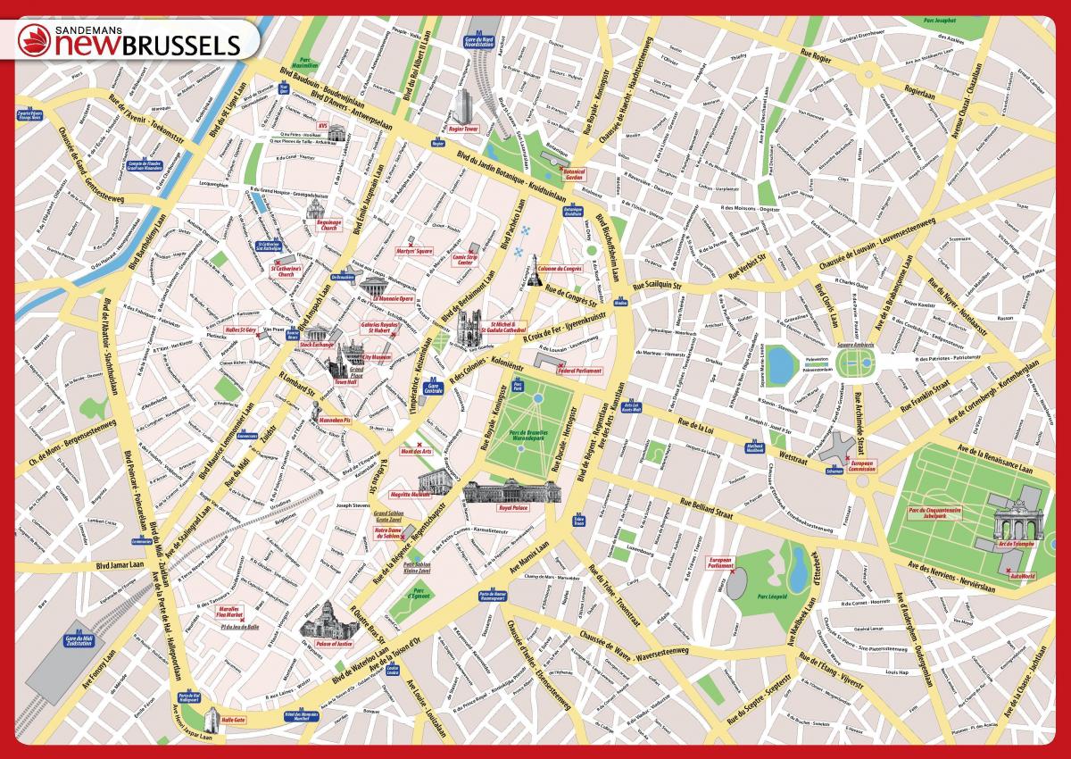 Mapa turístico de Bruxelas