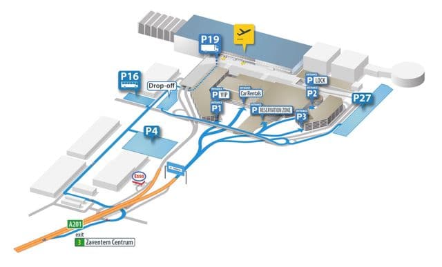 Mapa do terminal do aeroporto de Bruxelas