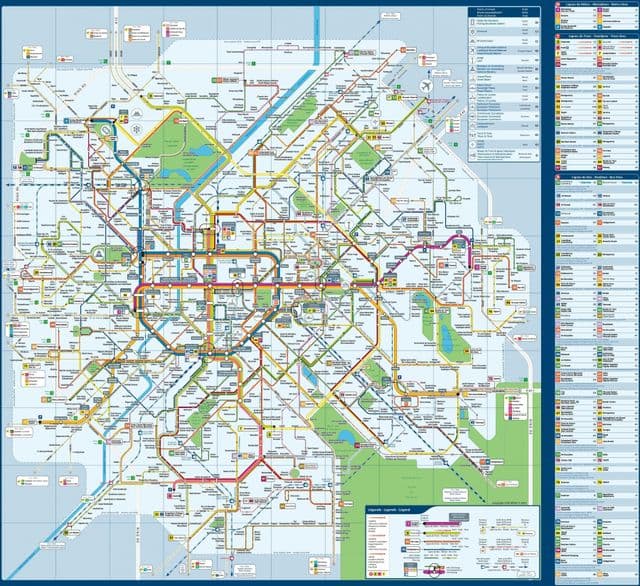 Mapa da rodoviária de Bruxelas
