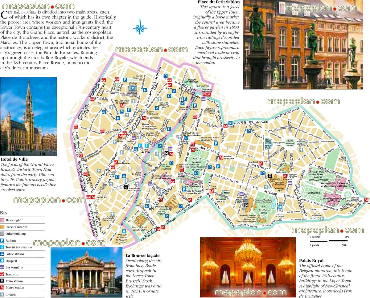 Mapa das paisagens de Bruxelas